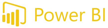 Power BI logo and woodmark.